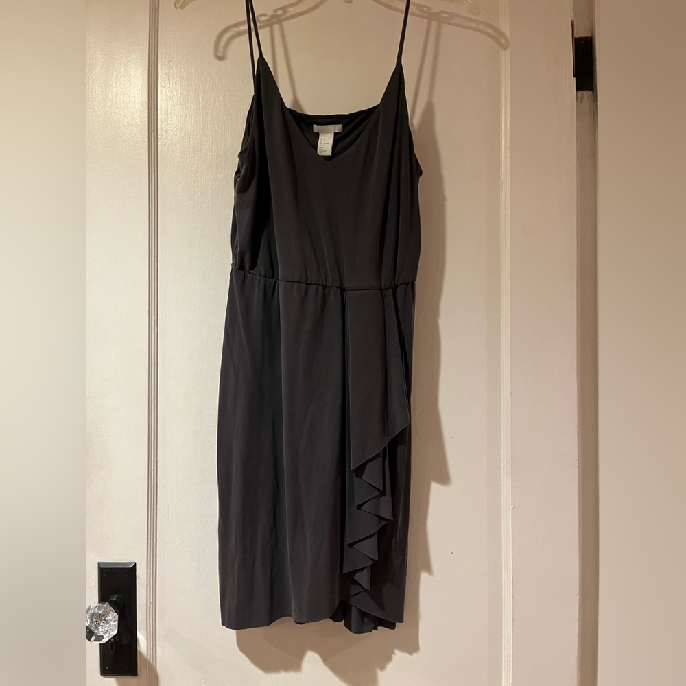 H&M minidress, charcoal gray, size small.
